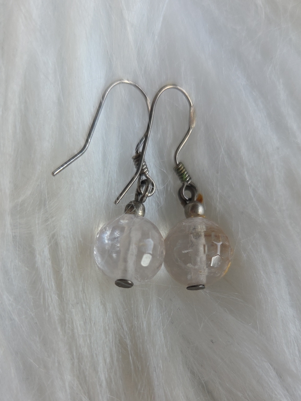 Clear Quartz Crystal Drop Earrings for Women